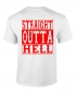 Preview: T-Shirt: STRAIGHT OUTTA HELL - Weiss