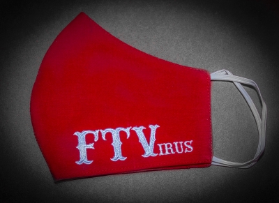 Mundschutzmaske : FTVirus | Rot - Weiss