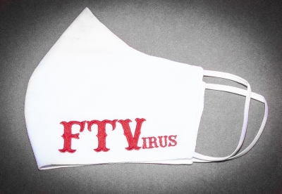 Mouth Mask : FTVirus - White - Red