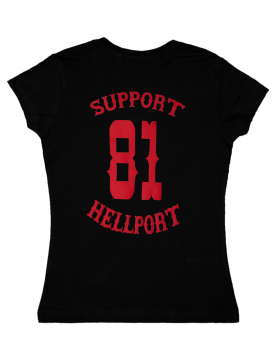 V-Neck: SUPPORT 81 - Schwarz