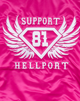 College Jacket: SUPPORT 81 HELLPORT - Pink