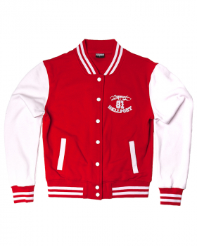 College Jacket: SUPPORT 81 HELLPORT - Redt White