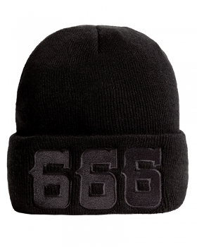 Mütze: 666 | Schwarz - Schwarz