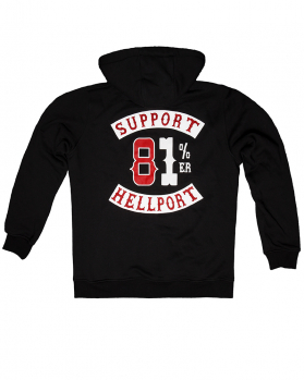 Zip Hoodie: SUPPORT 81%ER - Black