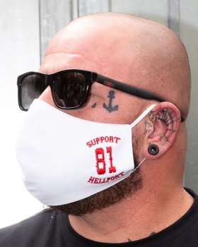 Mouth Mask : Support 81 Hellport - White - Red