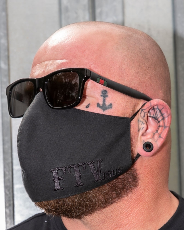 Mouth Mask : FTVirus - Black - Black