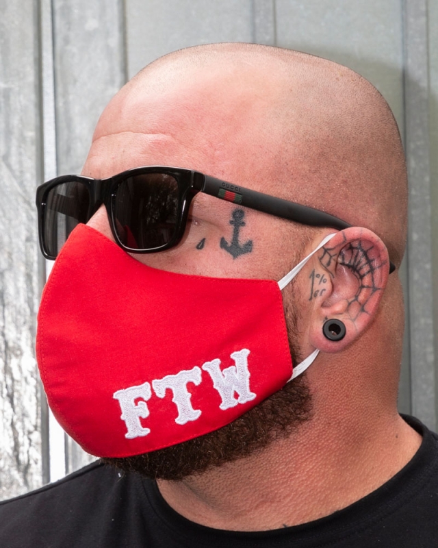 Mundschutzmaske: FTW | Rot-Weiss