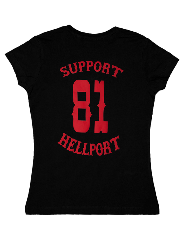 V-Neck: SUPPORT 81 - Schwarz