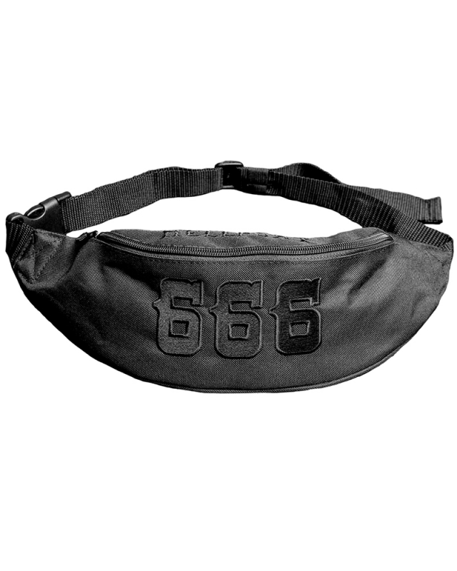 Bauchtasche: 666 & SUPPORT 81 | Schwarz - Schwarz