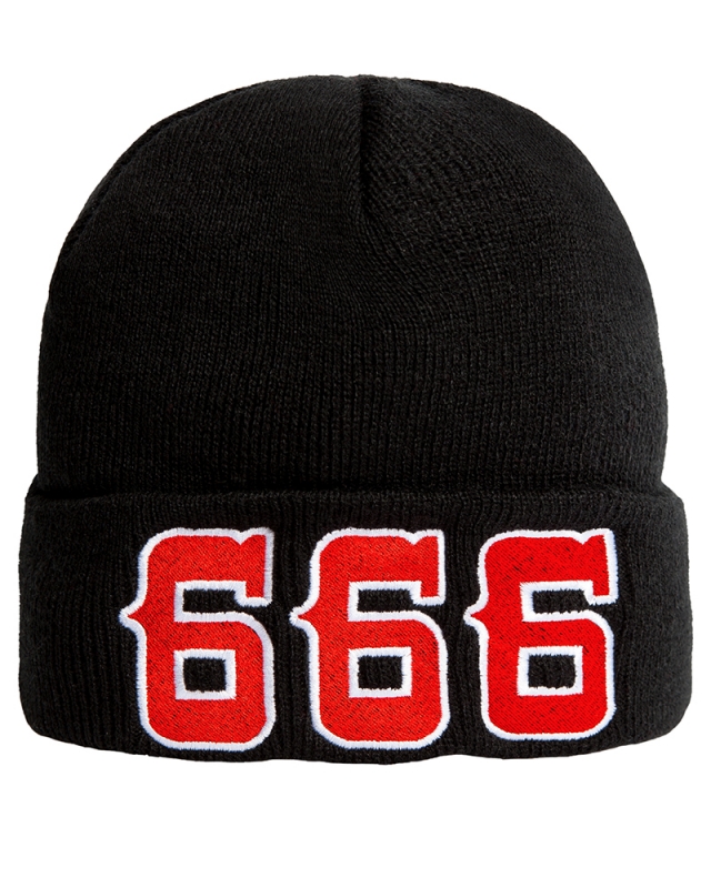 Mütze: 666 | Rot Weiss - Schwarz
