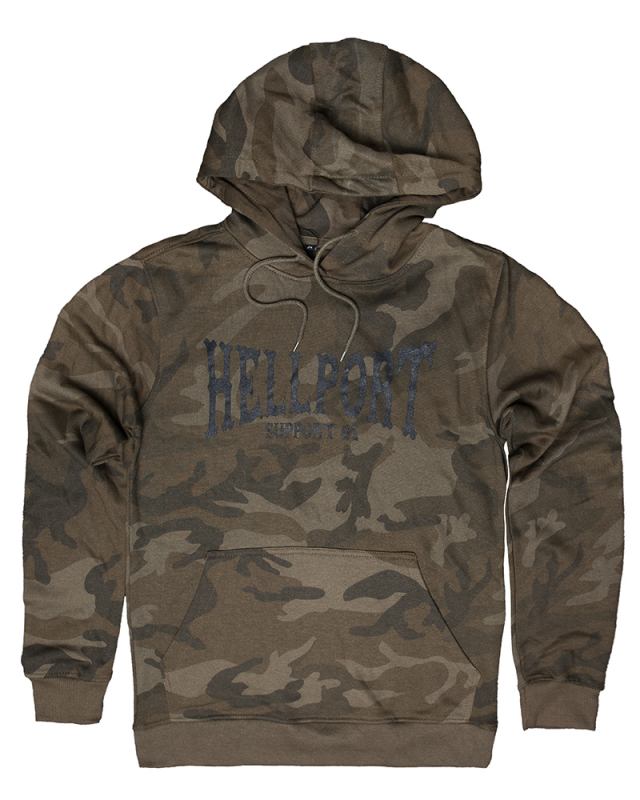 Hoodie: SUPPORT 81 HELLPORT - Camou