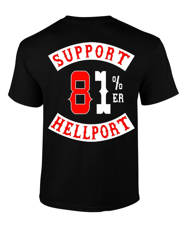 T-Shirt: SUPPORT 81%ER - Black