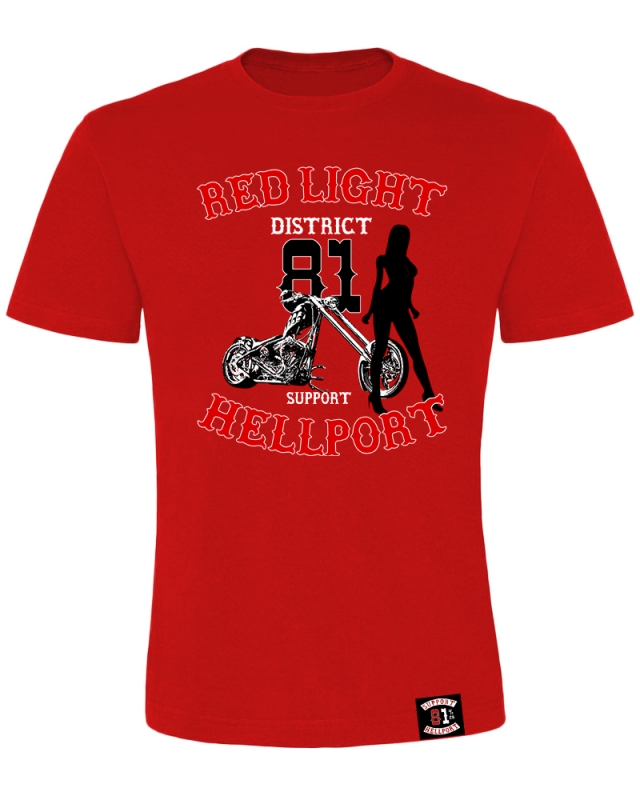T-Shirt: RED LIGHT DISTRICT - Red